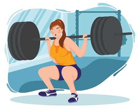 Weight Lifting Cartoon Clipart Of People