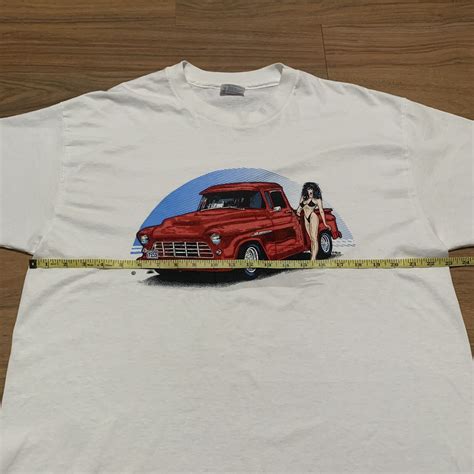 Vintage Chevy Hot Rod Pin Up Single Stitch T-shirt Me… - Gem