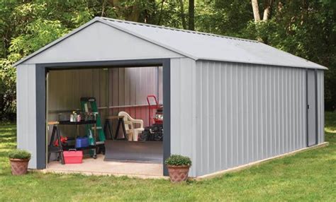 Arrow 12x24 Murryhill Storage Garage Kit (BGR1224FG) | Steel storage sheds, Metal storage sheds ...