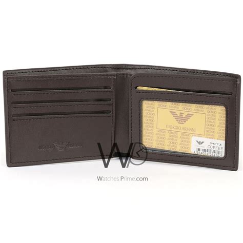 Giorgio Armani brown wallet for men | Watches Prime