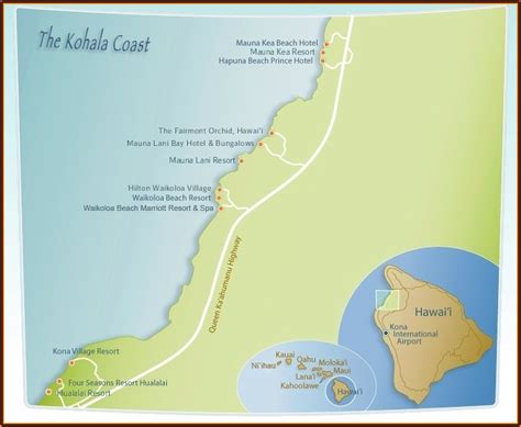 Kohala Coast Resorts Map - map : Resume Examples #1ZV8qdo23X