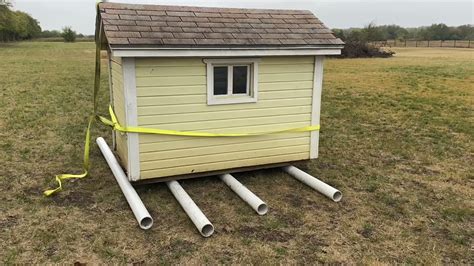 Easily move a shed with PVC pipe by hand! - YouTube