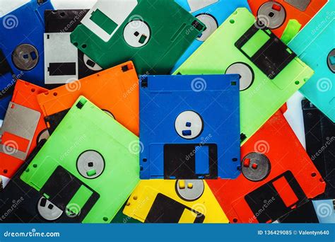 Floppy Disks Background in the Different Colors Stock Image - Image of green, diskette: 136429085