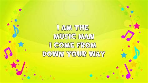 I Am the Music Man | Karaoke | Action Song | Nursery Rhyme | KiddieOK - YouTube