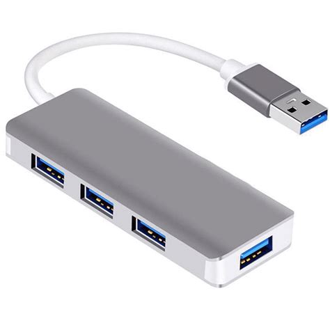 USB 3.0 Hub 4 Port Ultra Slim Extra Light Made of Aluminum USB Hub for MacBook Air, Mac Pro ...