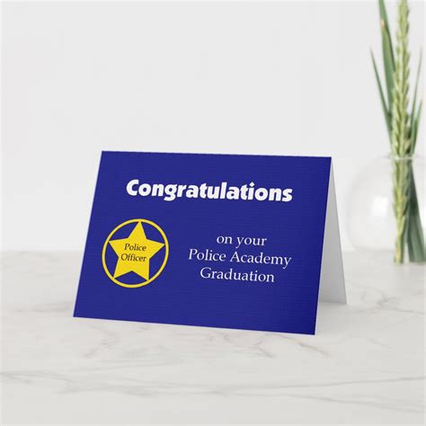 Police Academy Graduation Card — Congratulations | Zazzle