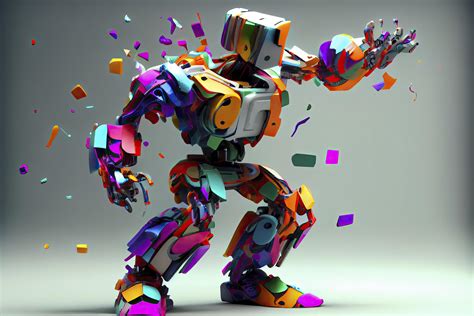 Dancing robot - this colorful robot is dancing to the generative AI ...