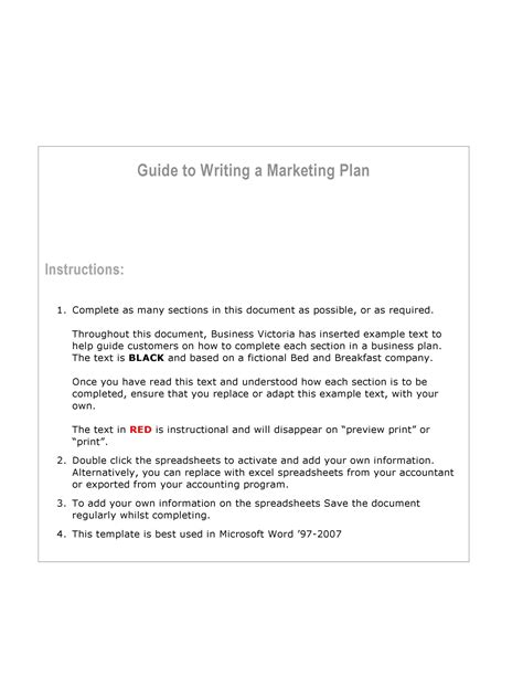 Marketing Plan Sample Pdf Free Download - PDF Template