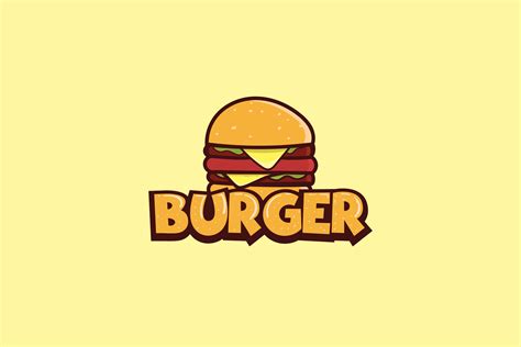 Vector Cartoon Burger Logo Design Graphic by Barra Zain · Creative Fabrica