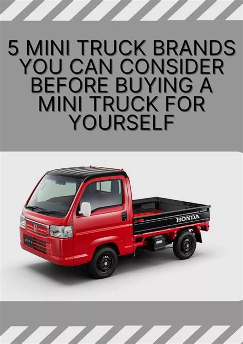 PPT - Japanese Mini Trucks Brands you can consider before buying ...