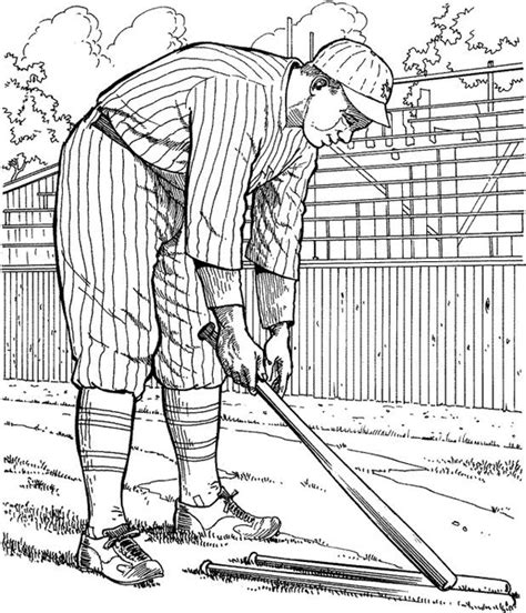 New York Yankee Player Baseball Coloring Page | Purple Kitty