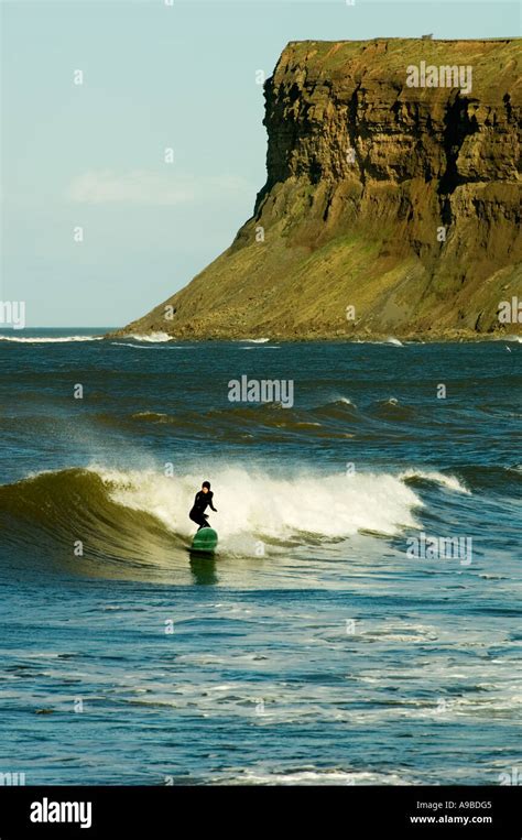 Surfing at Saltburn Stock Photo - Alamy