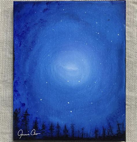 “Midnight Sky” acrylic painting by me | Scrolller