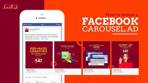 Facebook Carousel Post Design | Photoshop | Slider Post Design - YouTube