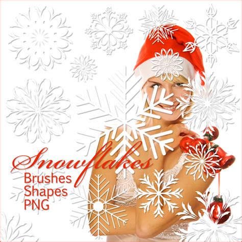 Snowflakes Brushes and Shapes - Free Downloads and Add-ons for Photoshop