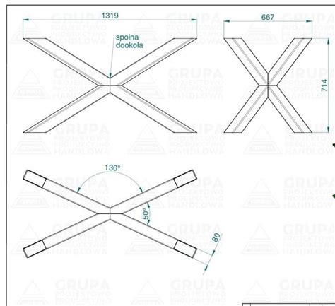 the diagram shows how to make a table with two crossed legs and one straight leg