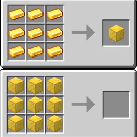 Minecraft 3464 x 3464 pixels (JPEG) gold ingots make gold block in ...