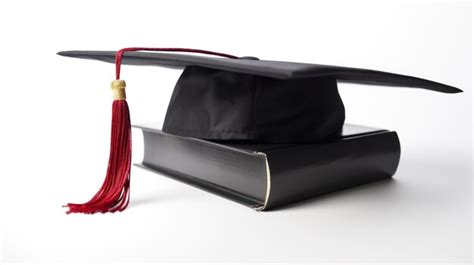 Premium AI Image | a red tassel hangs from a black graduation cap.