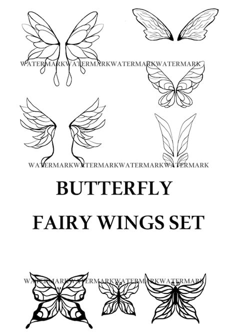 Fairy Wings Png Stencil Fairy Wings Svg Insect Wings Svg - Etsy