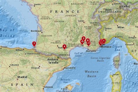 Map Of South France - Map With Cities