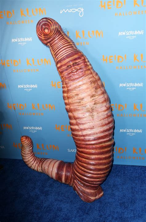 Heidi Klum looks totally unrecognizable in jaw-dropping worm costume for most shocking Halloween ...