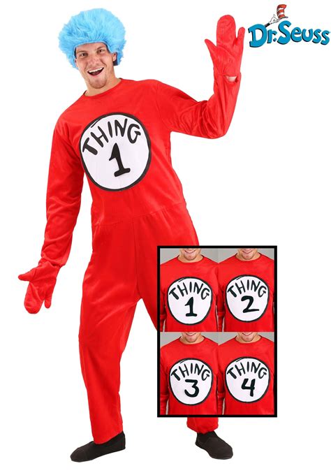 Adult Dr. Seuss Thing 1 and 2 Deluxe Costume