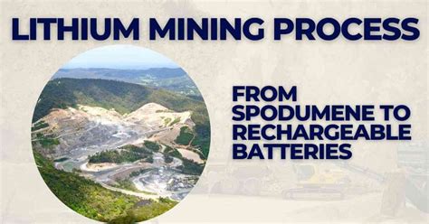 Lithium Mining Process: From Spodumene to Rechargeable Batteries ...