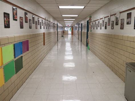 Empty School Hallway stock image. Image of classes, academic - 5291693