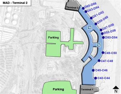 Madrid Barajas Airport MAD Terminal 2 Map