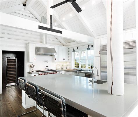 "Kitchen In Modern Design Log Cabin Farmhouse" by Stocksy Contributor ...