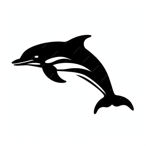 Premium AI Image | A silhouette dolphin jumping out of the water