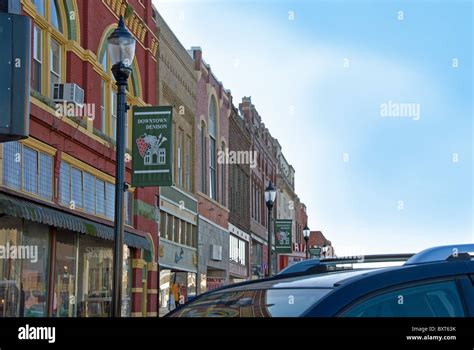 Historical Store Fronts On Main Street In Historic Downtown Denison Texas USA Stock Photo - Alamy