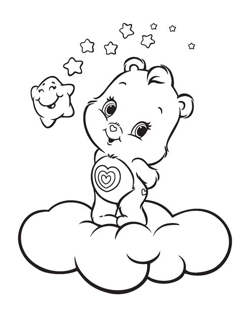 Baby Care Bears Coloring Pages Kids | Coloring | Pinterest | Baby care, Care bears and Coloring ...