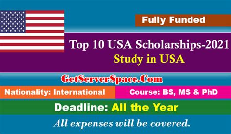 USA Scholarships List to Study in USA 2020-21 For Foreigners