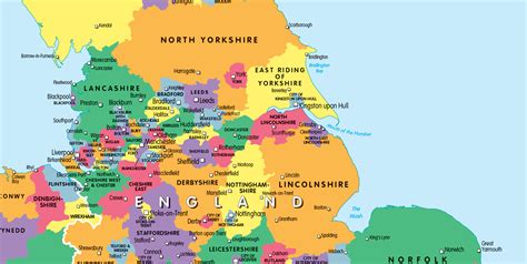 United Kingdom counties and regions map - small - Cosmographics Ltd