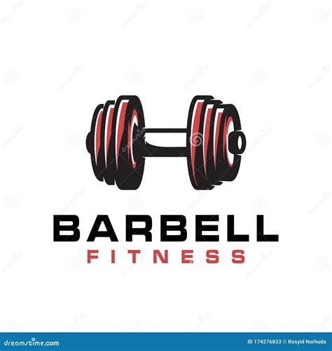 Masculine Barbell Minimalist Vector Logo Stock Vector - Illustration of cool, adult: 174276833