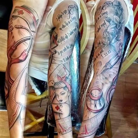 tattoos designs idea | Medical tattoo, Nurse tattoo, Arm sleeve tattoos