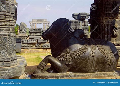 Nandi Bull, Temple Complex, Warangal Fort, Warangal, Telangana Stock ...