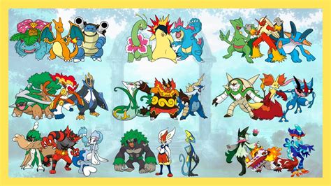 Trainers with Fully Evolved Regional Starter Pokemon - YouTube