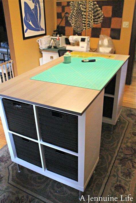 A Jennuine Life: DIY Counter Height Craft Table | Craft room tables ...