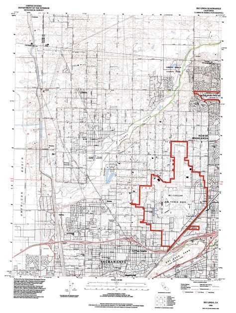 Rio Linda topographic map, CA - USGS Topo Quad 38121f4