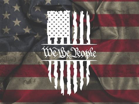 We the People American Flag Sticker/decal - Etsy