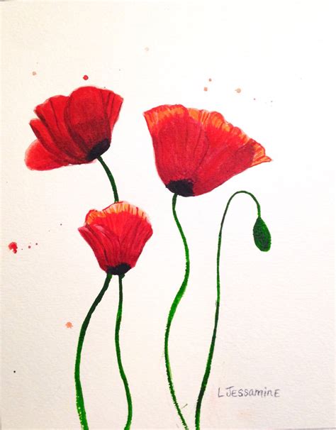 Watercolor Red Flowers at GetDrawings | Free download