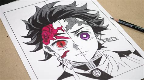 Tanjiro Kamado Drawing (Demon Slayer Kimetsu no Yaiba) - My Brilliant ...