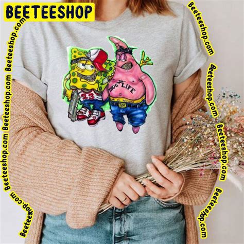 Funny Spongebob Gangster Trending Unisex T-Shirt - Beeteeshop