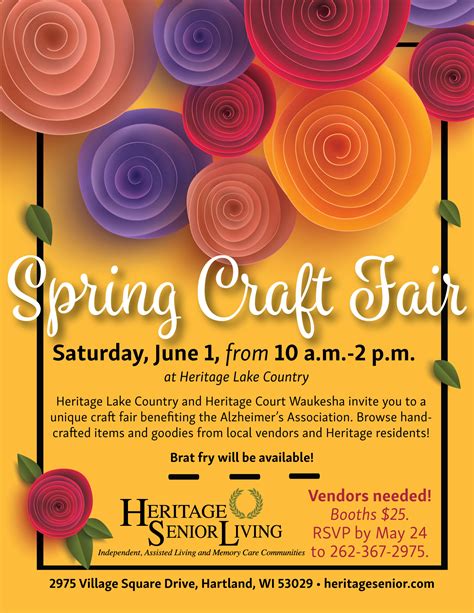 Spring Craft Fair - Heritage Court Waukesha