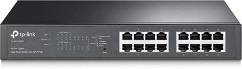 TP-Link 16-Port Gigabit Rackmount Easy Smart Web-Managed PoE Plus Switch, 8-Port, 802.11at, 150W ...