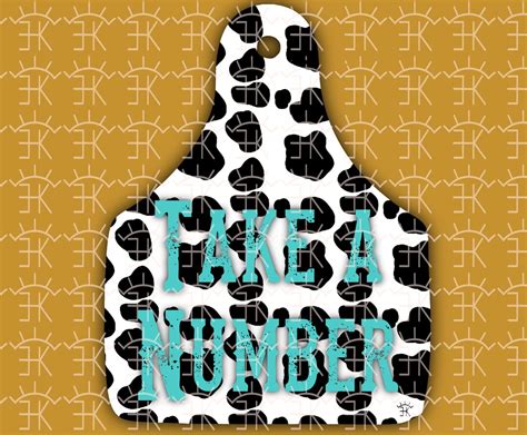 Cattle Tag PNG Sublimation Design - Etsy