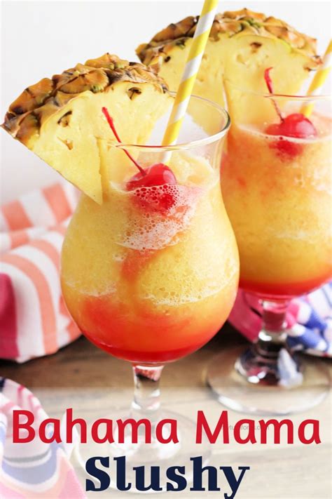 Enjoy a Bahama mama slushy or Bahama mama mocktail at home this summer ...