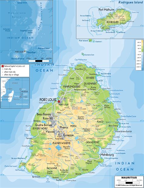 Large Map Of Mauritius